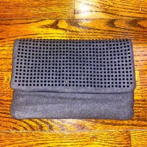 Deux Lux Gray Clutch with Rhinestones. NWT
